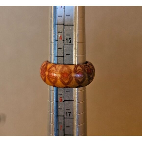 Size 5 Real Wood Unisex Ring Handcrafted Matte Finish Minimalist Jewelry - Picture 1 of 2